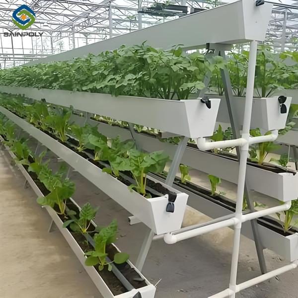 Food Grade PVC Pipe NFT Channel Hydroponic Greenhouse Eco Friendly