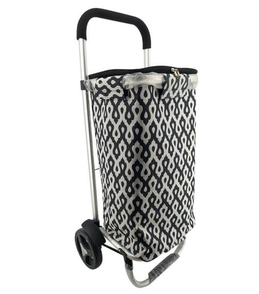 Handle Cover Wash Collapsible Swivel Wheels Supermarket Shopping Trolleys Carts Portable Folding With Cooler