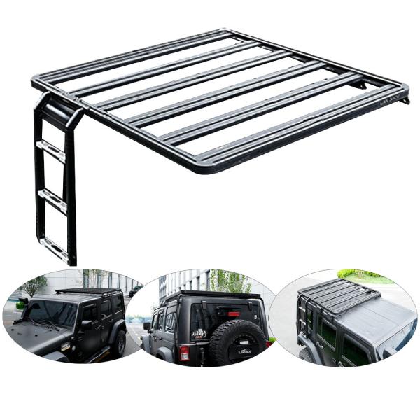 2022 Silver Black Zj Compass Racks for Jeep Wrangler Jk 2 Doors High- Roof Mount