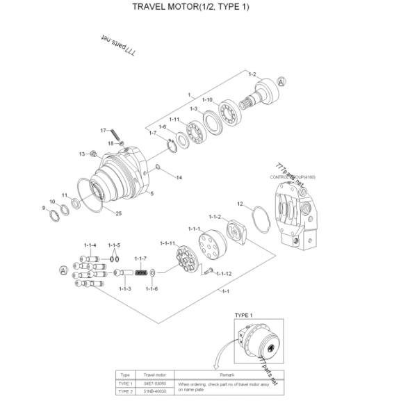 Части экскаватора 