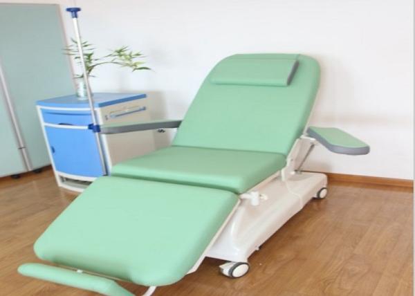 Cadeira móvel verde do doador de sangue, cadeira elétrica do desenho do sangue