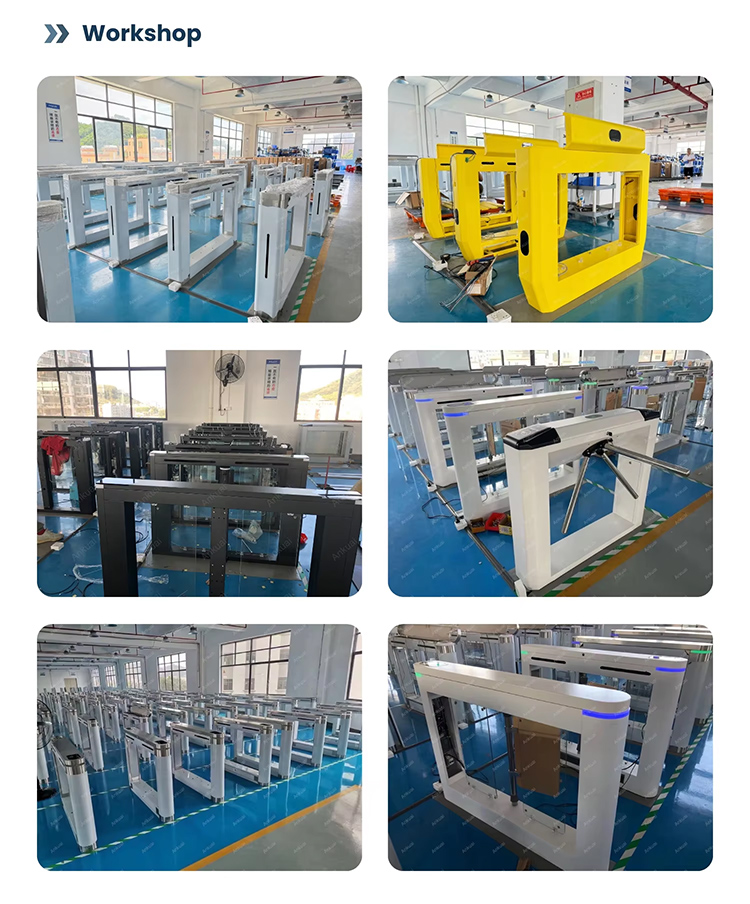 Pedestrian Barrier Gate Access Turnstile RFID Scanner Coin Operated Swing Turnstile Gate 304SS Material Bi-direction Adjustable