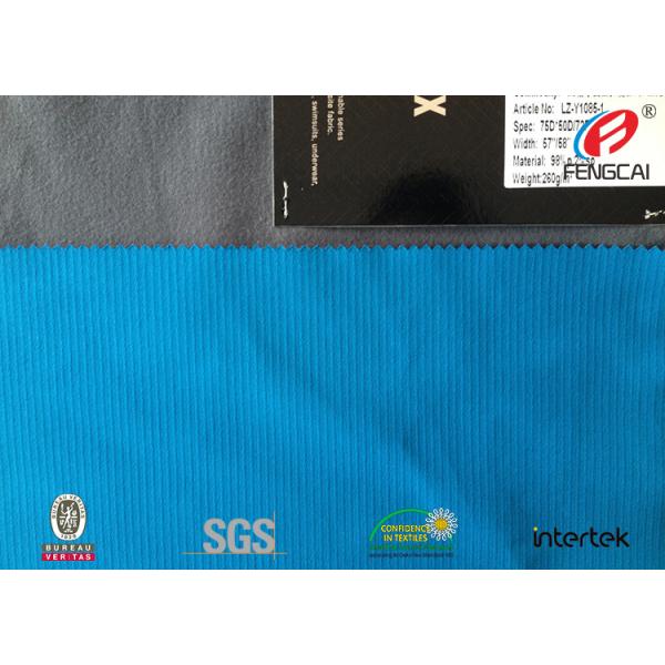 Tissu enduit de la laine polaire TPU de polyester de bout droit pour les vêtements de sport chauds