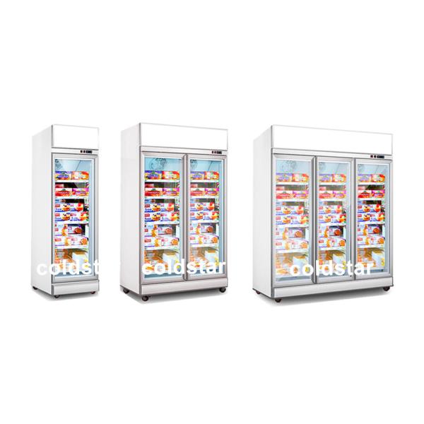 1 2 3 4 Doors Upright Showcase Freezer For Supermarket