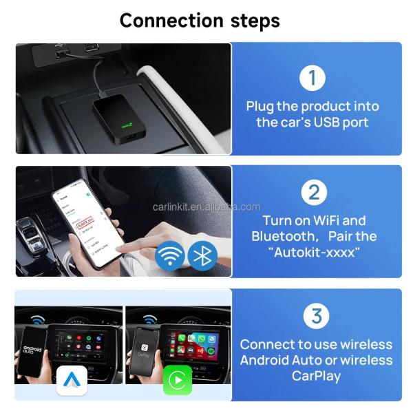 Seamless Connectivity 2air Wireless Adapter Conversion Box For Wired CarPlay And Android Auto