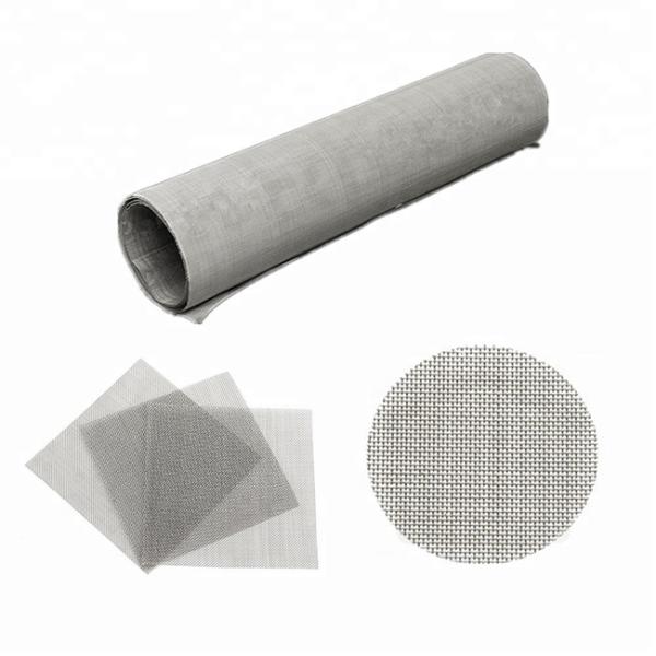 Plain Weave 100 200 300 400 500 Micron Stainless Steel Woven Wire Mesh