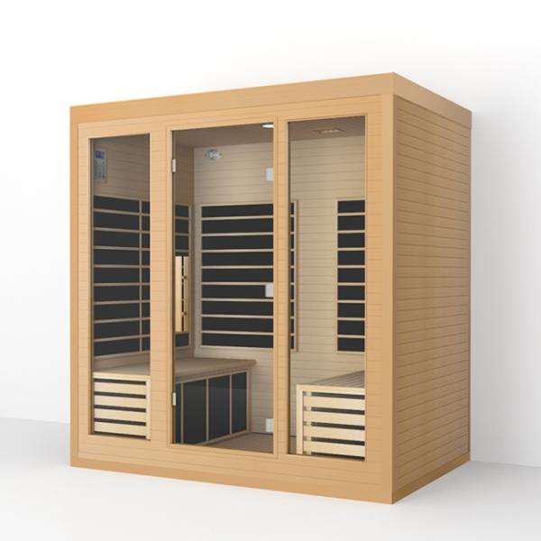 Indoor Hemlock Wood Full Spectrum Infrared Sauna Room 4 Person