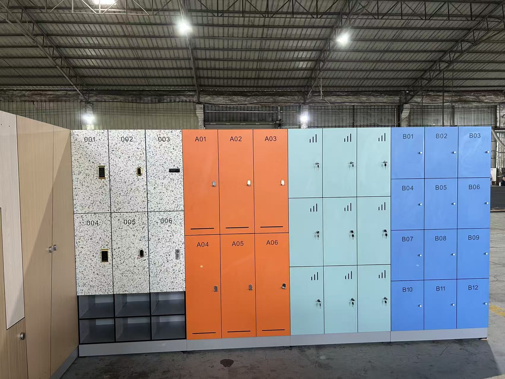 Custom Compact Laminate HPL Lockers, Multi-cabinet Storage Lockers for Gym, School, Swimming Pool