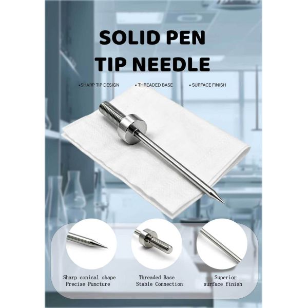 SHOMEA Customized Electrolytic Polishing Stainless Steel Pencil Point Needle with Male Thread