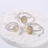 Eternal Engagement Promise Rings Radiant Cutting 2.3g 925 Silver CZ Rings For Women