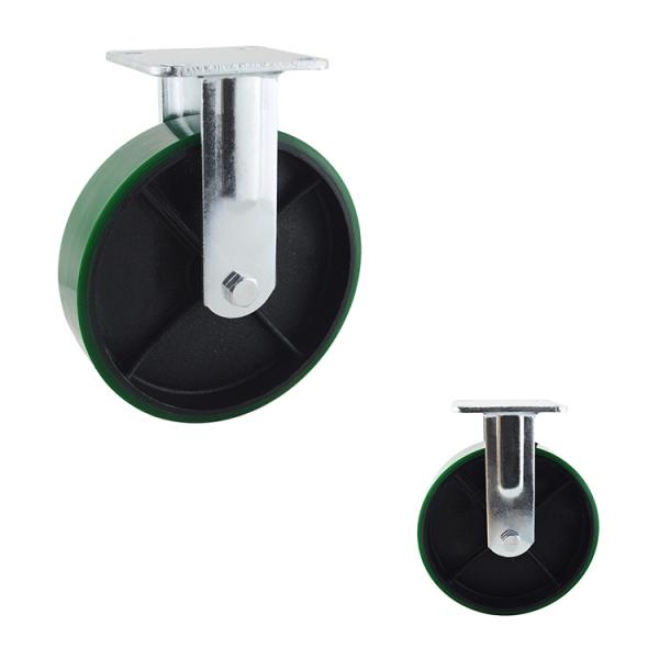 8 Inch Wheel High Capacity PU Iron Locking Swivel Castors