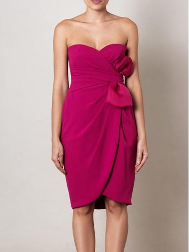 Шифоновые без бретелек платья вечера, платье Средний-бедренной кости смычка офиц