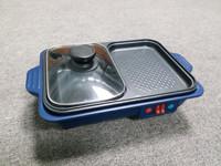 2 In 1 Cooker Household Electric Smokeless Indoor Grill Barbecue BBQ Grill Machine