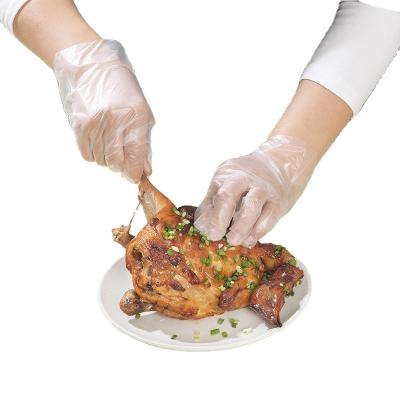 Transparent PE Plastic Clear Plastic Disposable Gloves Household Catering For Thick Winter Cleaning