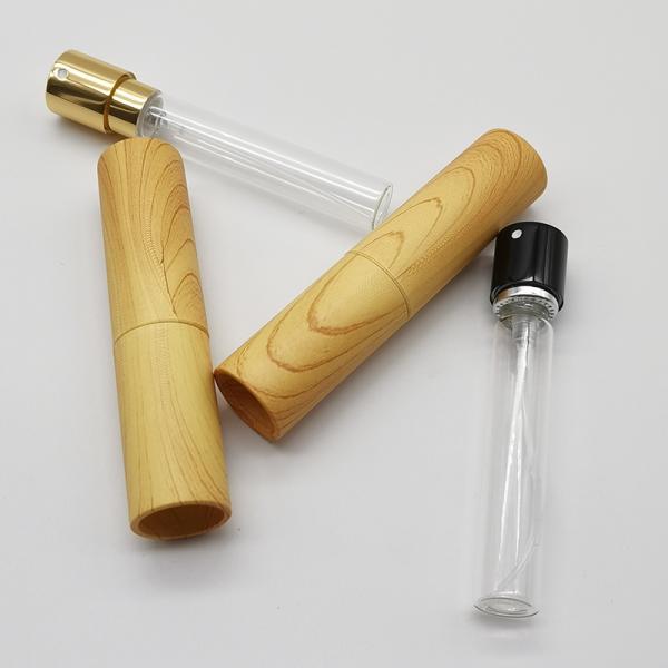 Wholesale Popular Rotating Luxury Empty 8ml 10ml 15ml 20ml Glass Spray Travel Bamboo Perfume Bottles