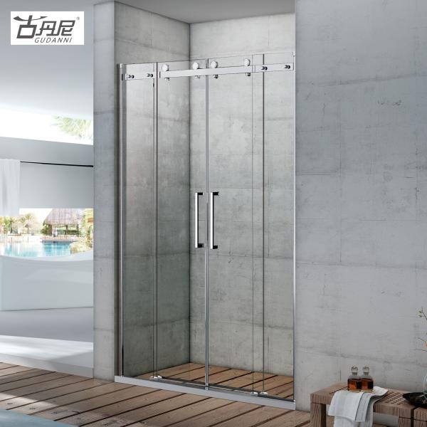 Large Pulley Glass Door Two-way Smooth Shower Door Stylish Bathroom Shower Box
