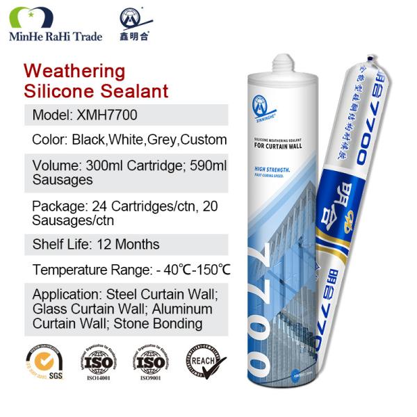 MH7700 High Tech Clear Structural Silicone Sealant Waterproof Construction Curtain Wall Sealant for Stainless Steel
