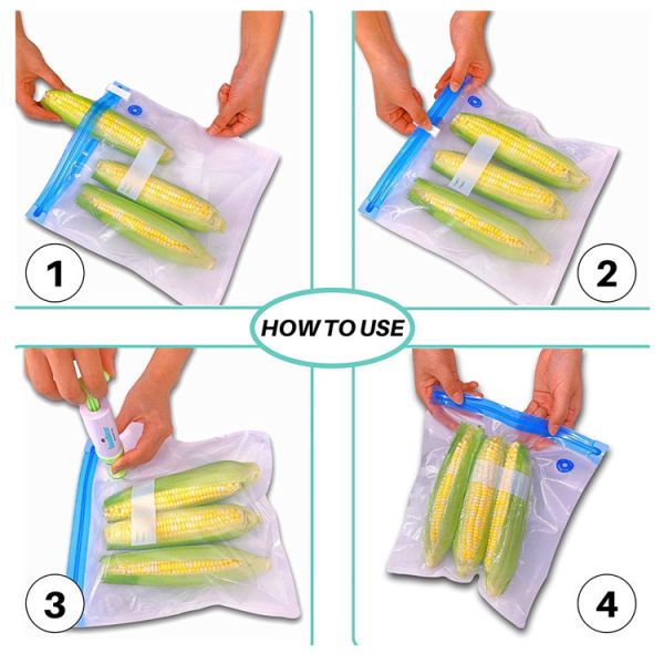 Zip Lock Poly 0.26mm Vacuum Seal Storage Bags For Vegetable
