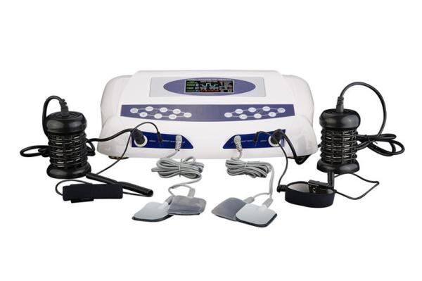 Ion Cleanse Detox Foot Spa Machine Dual Persons Single Screen with AH-805D Portable Aluminum Box Foot Bath SPA