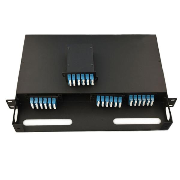 Singlemode 1U MPO Patch Panel , Cold Rolled Steel Optical Patch Panel