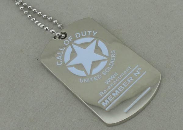 Military Personalised Dog Tags Die Casting Enamel Nickel Plating