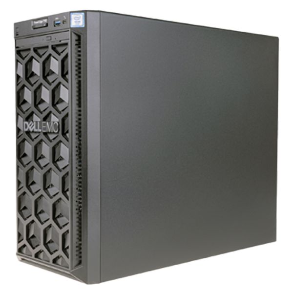 Dell PowerEdge T140 Tower Server with Intel Xeon E-2200 Processor, 4x DDR4 DIMM Slots, and 4 x 3.5