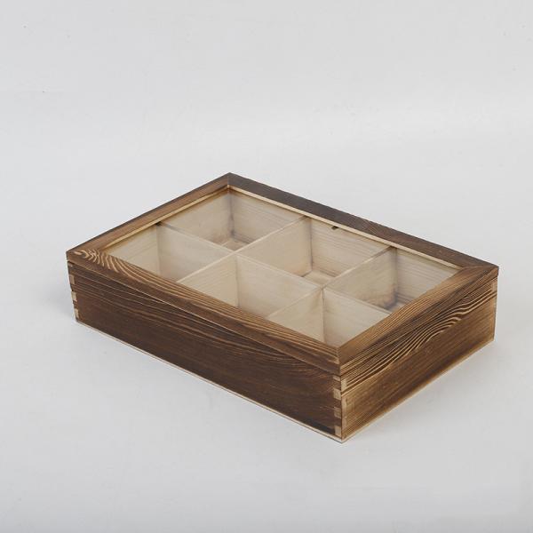 Multifunctional Wooden Storage Box With Dividers Ultraportable Dustproof