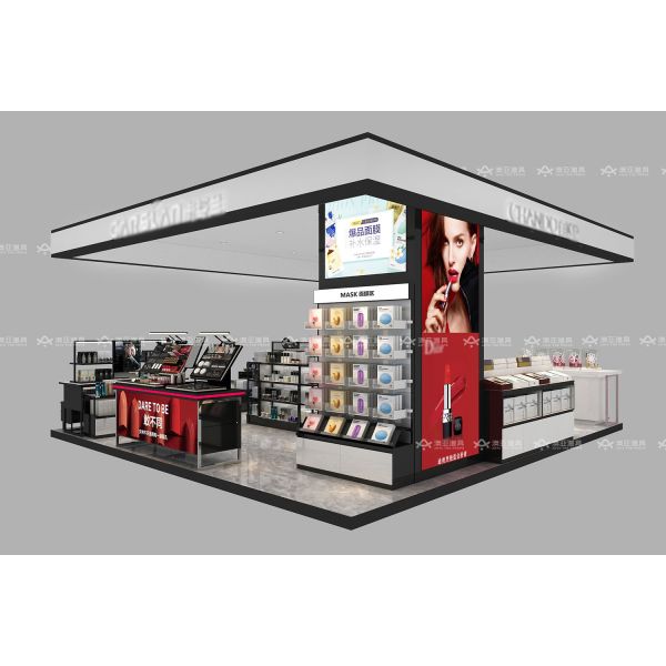 BKC022 Beauty Display Showcase Retail Kiosk Mall Cosmetic Kiosk Design for Skincare Booth