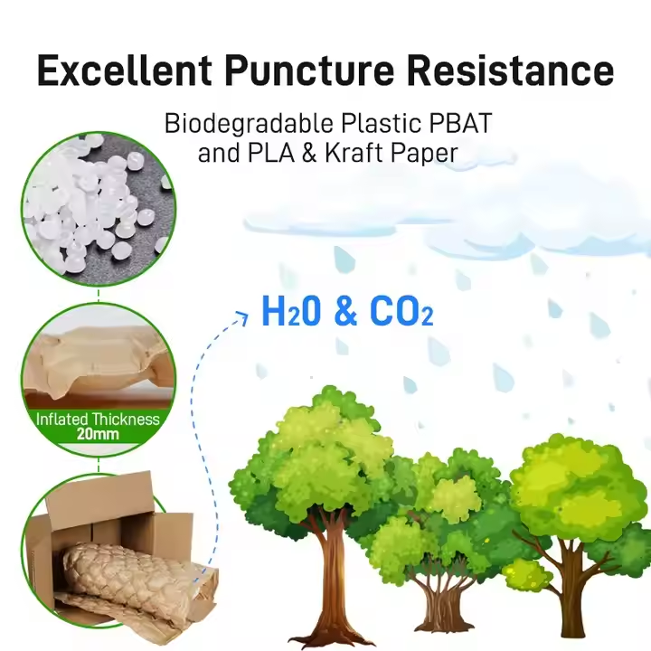 Brown Bubble Wrap Rolls Eco Friendly Kraft Paper Bubble Wrap Roll Customized
