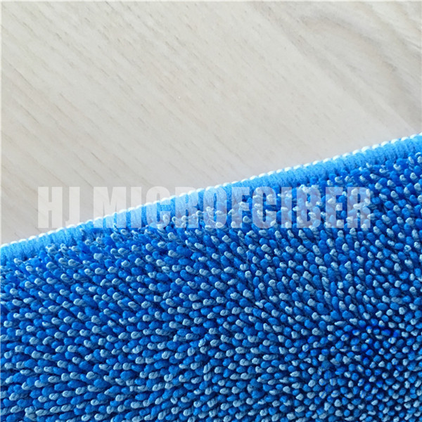 Micofiber polyester and polyamide piped twist microfiber flat mop pad