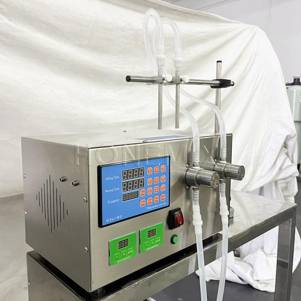 Desktop Small Bottle Filling Machine Double Head Plastic Ampoule Filling Machine