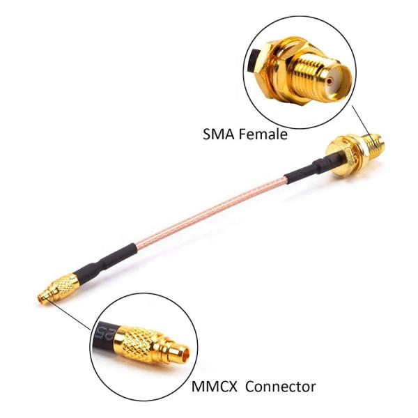 RG316 Pigtail SMA Female to Straight MMCX Male RF Coaxial Antenna Extender Cable