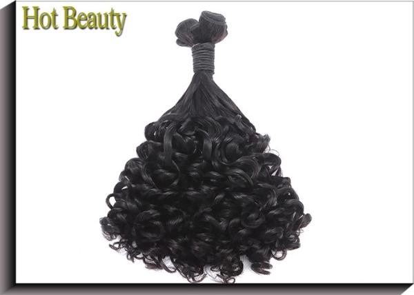 Unprocessed Funmi Human Raw Virgin Hair Extensions No Tangle No Shed Curly Hair