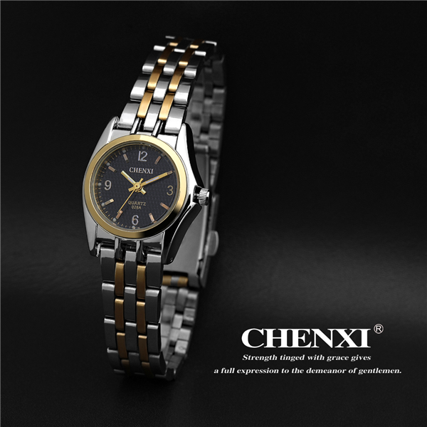 T028A10H Gold Stainelss Steel Band Wristwatches Man Luxury Couple's Quartz Watches Unisex
