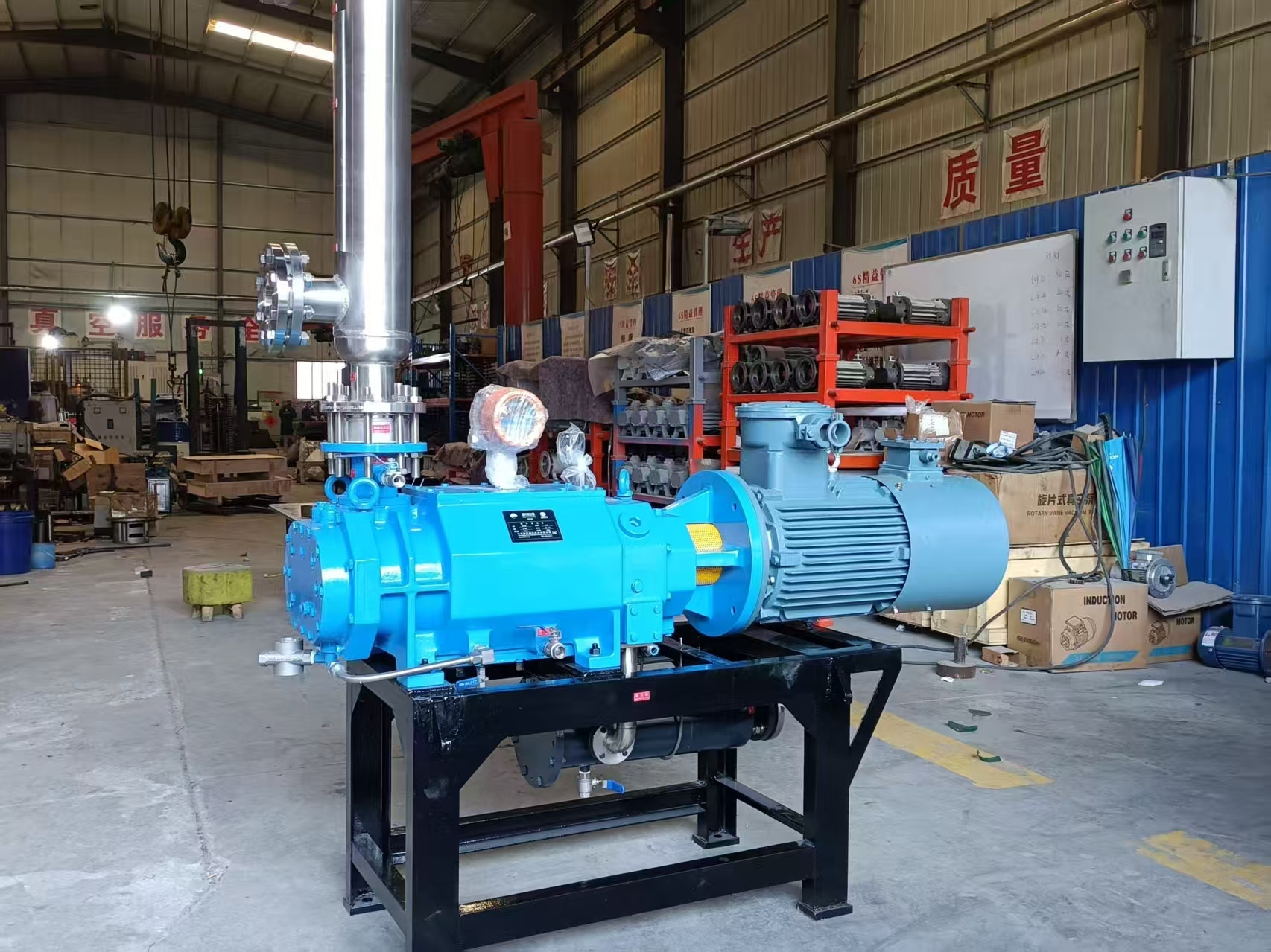 Dry Screw Vacuum Pump with Oil-free Operation High Vacuum and 2870rpm Speed for Industrial Applications