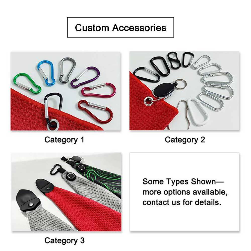 Magnetic Golf Towel Waffle Weave Portable  Microfiber Golf Towel