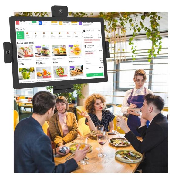 21.5 Touch Screen Android Tablet RK3576 for Restaurant Point of Sale Back Order Kiosk Self-service ordering machine