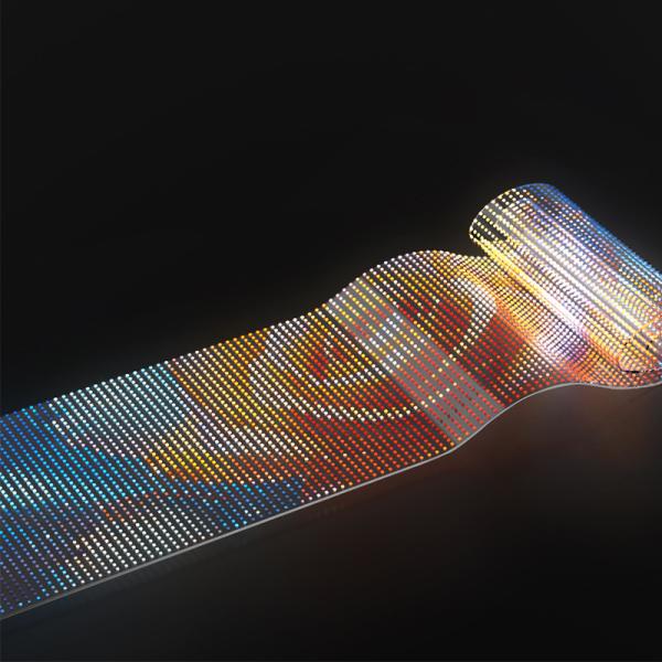 Seamless Integration LED Crystal Film Screen 100000 Hours Long Lifespan 15mm Point Spacing