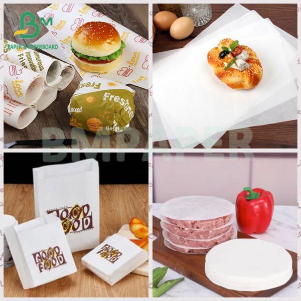 50gsm smooth food safe kit 5 kit 7 grease proof hamburger paper