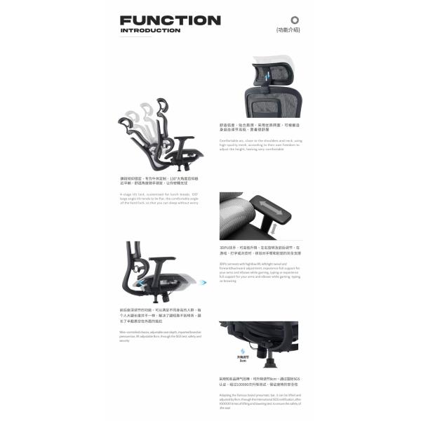 65065011801280mm High Back Office Chair with Plastic Frame Ergonomic Comfortable Adjustable Executive Seating Solution