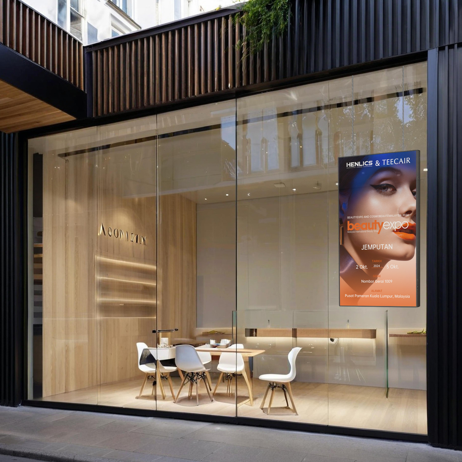 Hanging Shop Window LCD Display Advertising Screen Digital Signage Media Player