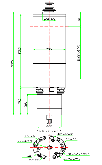 шпиндель охлаженный водой CNC 3.3kW филируя шпинделя шарового подшипника 40000 RPM