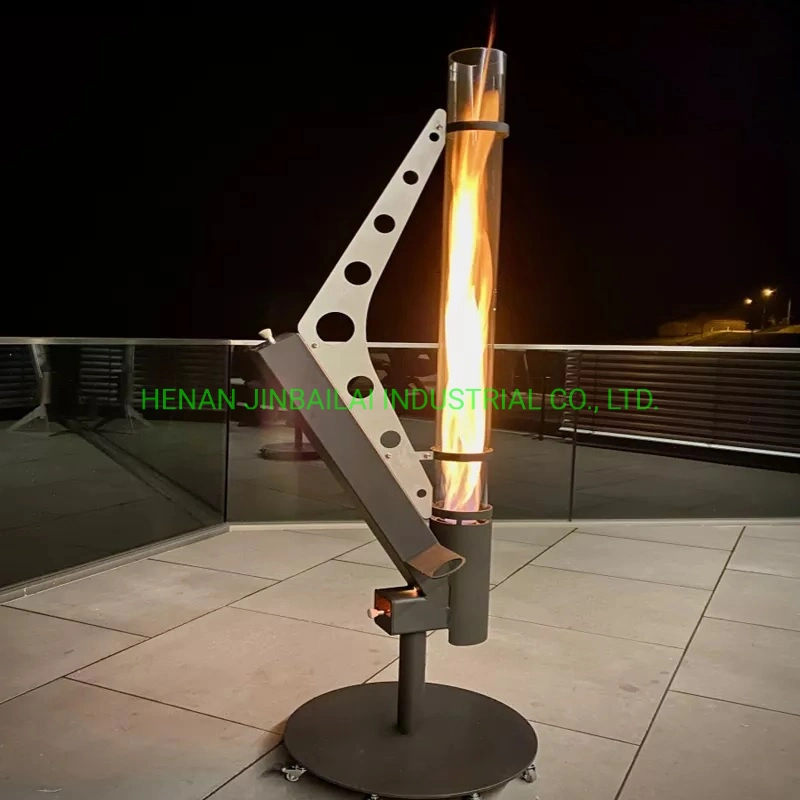 Wood Pellets Patio Heater Black Rocket Steel 2mm Fire Pit Pellet Stove