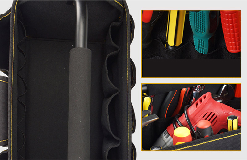 Heavy Duty Rolling Rugged Holding Backpack Porter Cable Tote Tool Bag for Electrician