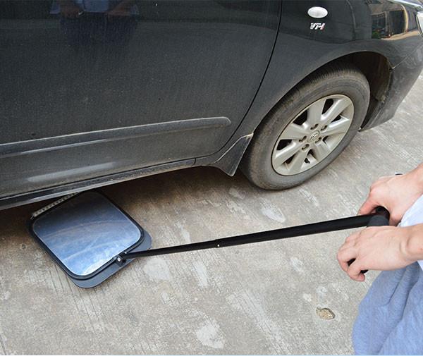 DC12V Rechargeable Battery Vehicle Inspection Mirror With three wheel  88cm Rod