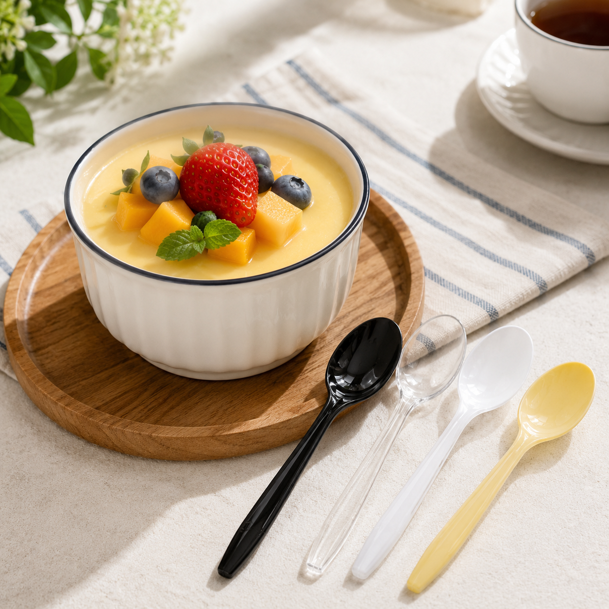 Dining Model 502 Plastic Spoon Disposable Tableware for Catering Meals
