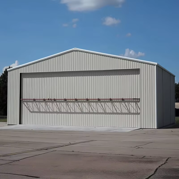 Large Capacity Insulated Prefabricated Steel Hangar With Minimal Foundation Needed For Aircraft Parking