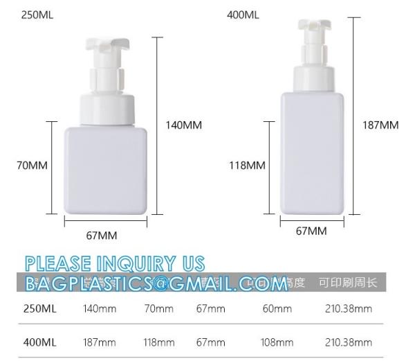 Shampoo Bottle Conditioner Foaming Bottles Shampoo Pump Bottle Foam Spray Shower Gel Personal Care Packaging