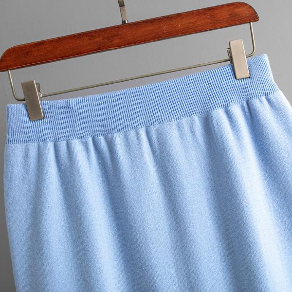 Women s Sweaters Regular Fit Free Shipping Available Now New Solid Color High Neck Sweater Half body Wrap Hip Skirt Set