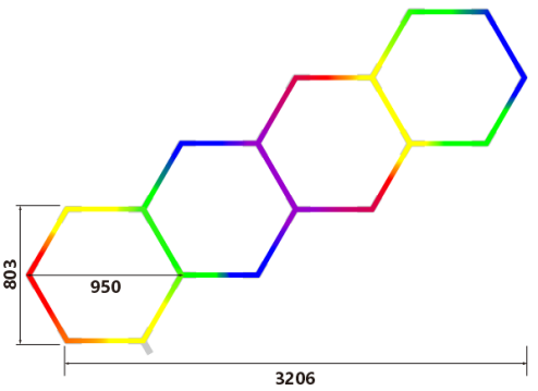 Modular RGB LED Hexagonal Light Honeycomb Panels Perfect for Garage Gym Workshop and Office Ceiling Lighting and Decoration